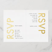 Ultra Moderne oude namen 2 x RSVP GOLD Folie Uitnodiging (Voorkant)