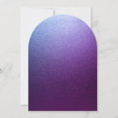 Ultra Moderne Paarse Glitter Kruis Gebogen  Kaart (Achterkant)