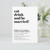 Ultra Moderne QR-code bruiloft Kaart (Staand voorkant)