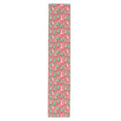 Ultra moderne roze rode preppy kerstloper medium tafelloper (Voorkant)