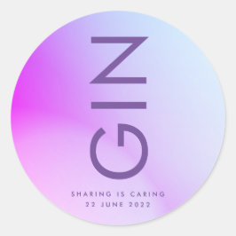 Ultra Moderne Verlopen Paarse Herfst Bruiloft Ronde Sticker