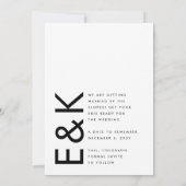 Ultra moderne vet grote witte foto vet DATUM Save The Date (Achterkant)