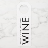 Ultra Moderne Vette Grote NAMEN Eenvoudig Flessenhanger (Voorkant)