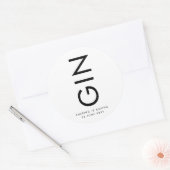 Ultra Moderne Vette Grote NAMEN Liquor fles Ronde Sticker (Envelop)