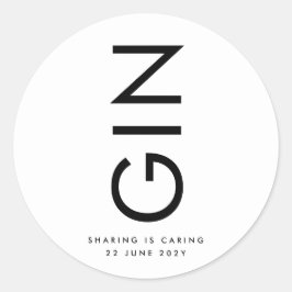 Ultra Moderne Vette Grote NAMEN Liquor fles Ronde Sticker