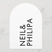 Ultra Moderne Vette NAMEN Eenvoudige Trouwboog Kaart (Achterkant)