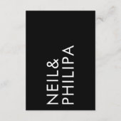 Ultra Moderne Vette Namen Grote Eenvoudige Bruilof Informatiekaartje (Achterkant)
