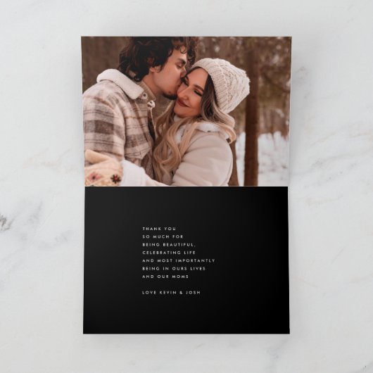 Ultra Moderne zwarte zwarte Moederdag Kaart (Binnen)