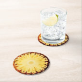 Ultra Realisme Ananas Slice Drank Coaster Ronde Kartonnen Onderzetter (Insitu)