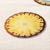 Ultra Realisme Ananas Slice Drank Coaster Ronde Kartonnen Onderzetter (Gebogen)
