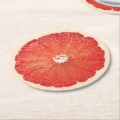 Ultra Realisme Grapefruit Slice Drank Coaster Ronde Kartonnen Onderzetter (Gebogen)