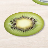 Ultra Realisme Kiwi Slice Drank Coaster Ronde Kartonnen Onderzetter (Gebogen)