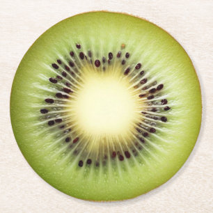 Ultra Realisme Kiwi Slice Drank Coaster Ronde Kartonnen Onderzetter