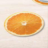 Ultra Realisme Oranje Slice Beverage Coaster Ronde Kartonnen Onderzetter (Gebogen)