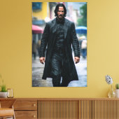 Ultra Realistic illustration of Keanu Reeves Canvas Afdruk (Insitu (Woonkamer))