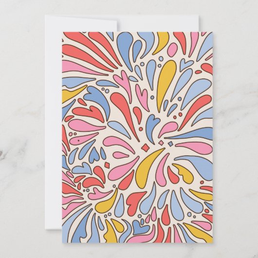 Ultra-Retro Groovy One 70's Style Birthday Kaart (Achterkant)