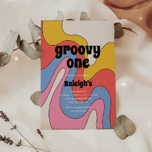 Ultra-Retro Groovy One 70's Style Birthday