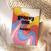 Ultra-Retro Groovy One 70's Style Birthday Kaart