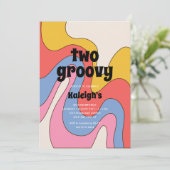 Ultra-Retro Two Groovy 70's Style Birthday Kaart (Staand voorkant)