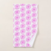 Ultra-roze Daisy Flower Print, Hippie Floral Bad Handdoek (Handdoek)