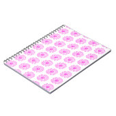 Ultra-roze Daisy Flower Print, Hippie Floral Notitieboek (Linkerzijde)