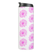 Ultra-roze Daisy Flower Print, Hippie Floral Thermosbeker (Geroteerd rechts)