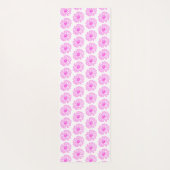 Ultra-roze Daisy Flower Print, Hippie Floral Yogamat (Achterkant)