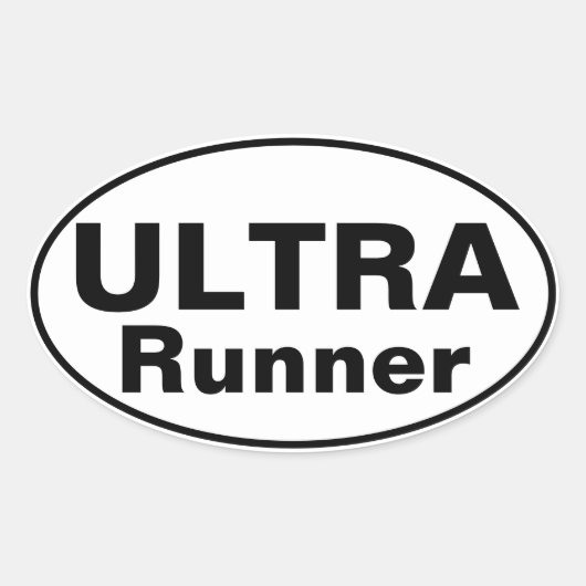 Ultra Runner Ovale Sticker (Voorkant)