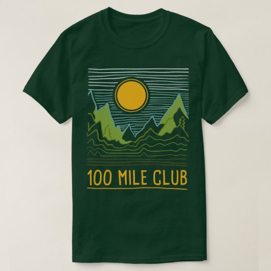 Ultra Running Marathon Runner 100 Mile Club T-shirt (Design voorkant)
