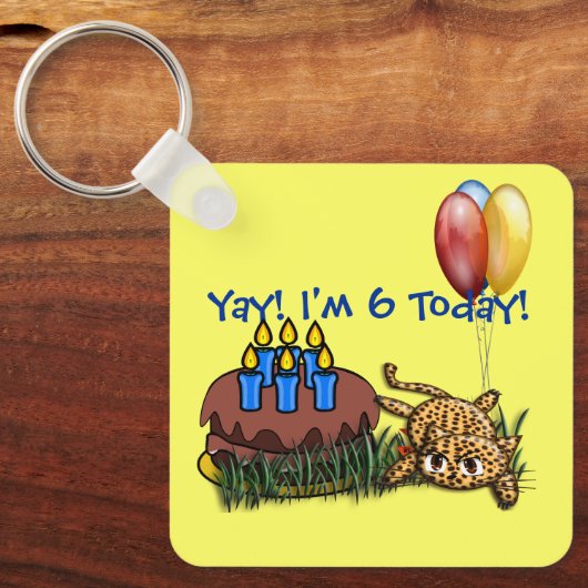 Ultra Schattig  6 Jaar Oude Luipaard Sleutelhanger (Voorkant)