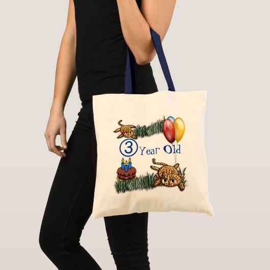 Ultra Schattige 3 jaar oude luipaard Safari Verjaa Tote Bag (Voorkant (product))