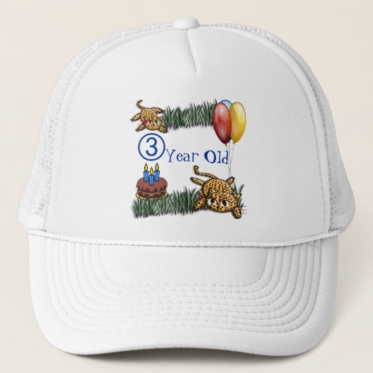 Ultra Schattige 3 jaar oude luipaard Safari Verjaa Trucker Pet (Voorkant)