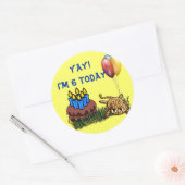 Ultra schattige 6 jaar oude luipaard Stickers (Envelop)