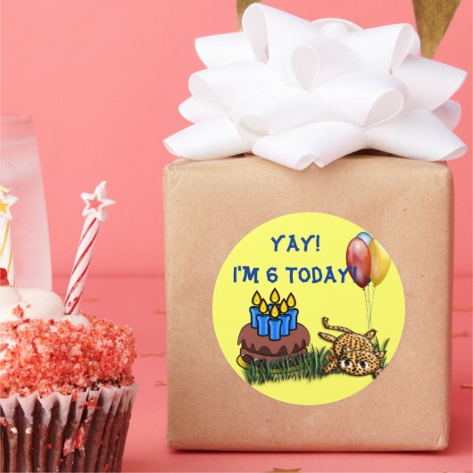 Ultra schattige 6 jaar oude luipaard Stickers (Feest)