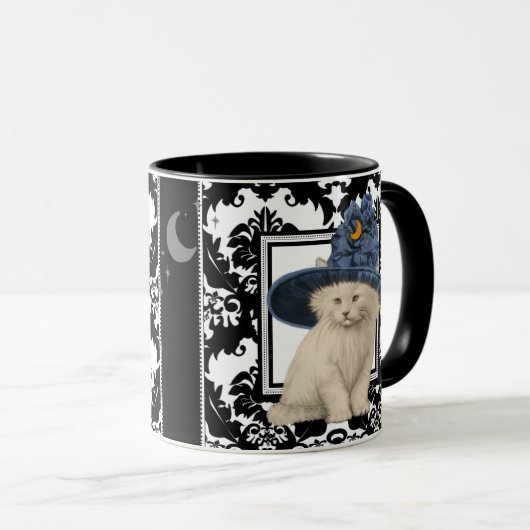 Ultra Schattige  Kat  Pet Mok Damask (Voorkant rechts)