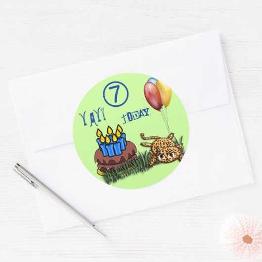 Ultra Schattigee 7 jaar oude luipaard Stickers (Envelop)