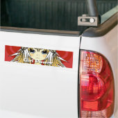 Ultra Schattigee Anime Meisjes -Meisje Power- krac Bumpersticker (Op Truck)