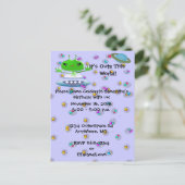 Ultra Schattigee buitenaardse verjaardagsuitnodigi Uitnodiging Briefkaart (Staand voorkant)