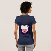 Ultra Schattigee Kawaii Koe zwart-wit en roze T-shirt (Achterkant volledig)