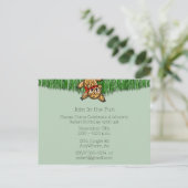 Ultra Schattigee Safari Leopard verjaardagsuitnodi Uitnodiging Briefkaart (Staand voorkant)