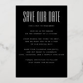 ULTRA SIMPLE BOLD DETAILS GOUDEN FOTO BEWAAR ONZE FOLIE UITNODIGING (Achterkant)