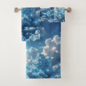 Ultra Sky Blue Clouds Badhanddoek Bad Handdoek (Insitu)