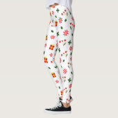 Ultra Soft Christmas Holiday Flower Pattern Gift Leggings (Links)