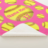 Ultra Soft Sherpa - Aangepaste Softball Blankets Sherpa Deken (3/4)