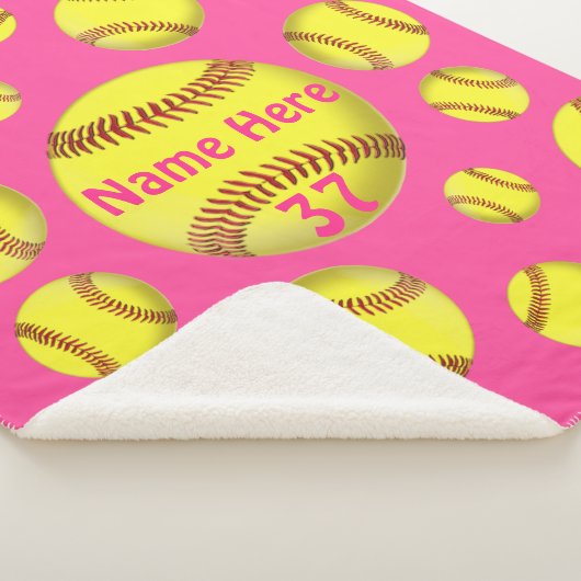 Ultra Soft Sherpa - Aangepaste Softball Blankets Sherpa Deken (3/4)