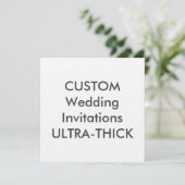 ULTRA-THICK 360 lb 5,25-inch Square Wedding Invita Kaart (Staand voorkant)