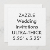 ULTRA-THICK 360 lb 5,25-inch Square Wedding Invita Kaart (Voorkant / Achterkant)