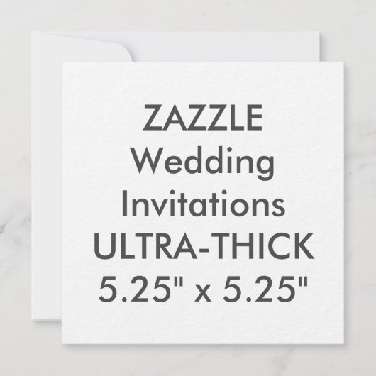 ULTRA-THICK 360 lb 5,25-inch Square Wedding Invita Kaart (Voorkant)