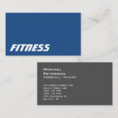 Ultra-Thick Blue Grey Fitness Sport Visitekaartje (Voorkant / Achterkant)