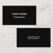 Ultra-Thick Premium Professional Black Visitekaartje (Voorkant / Achterkant)